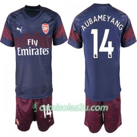 Camisolas de Futebol Arsenal FC Pierre-Emerick Aubameyang 14 Criança Equipamento Alternativa 2018/19 Manga Curta